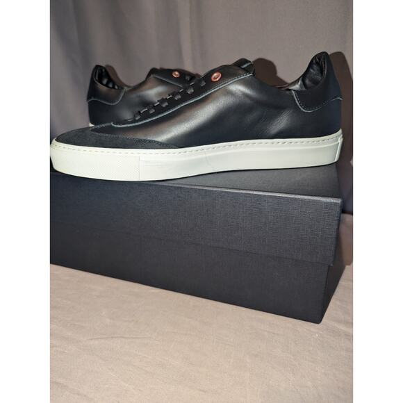 Good Man Brand shoes size 10 black Legend Court Napa Italy Leather Suede Sneaker - Picture 7 of 16